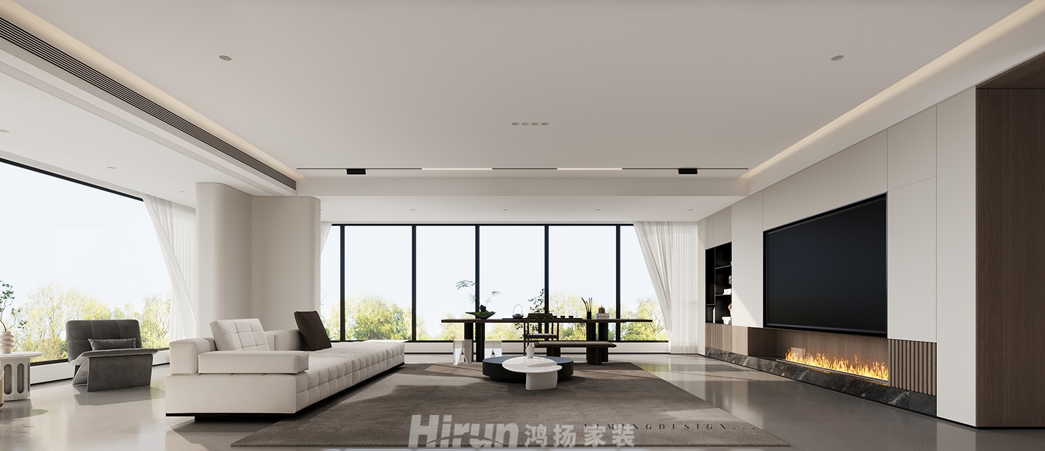 夢(mèng)想麓隱桐溪365㎡雅致現(xiàn)代大平層 裝修案例效果圖-1