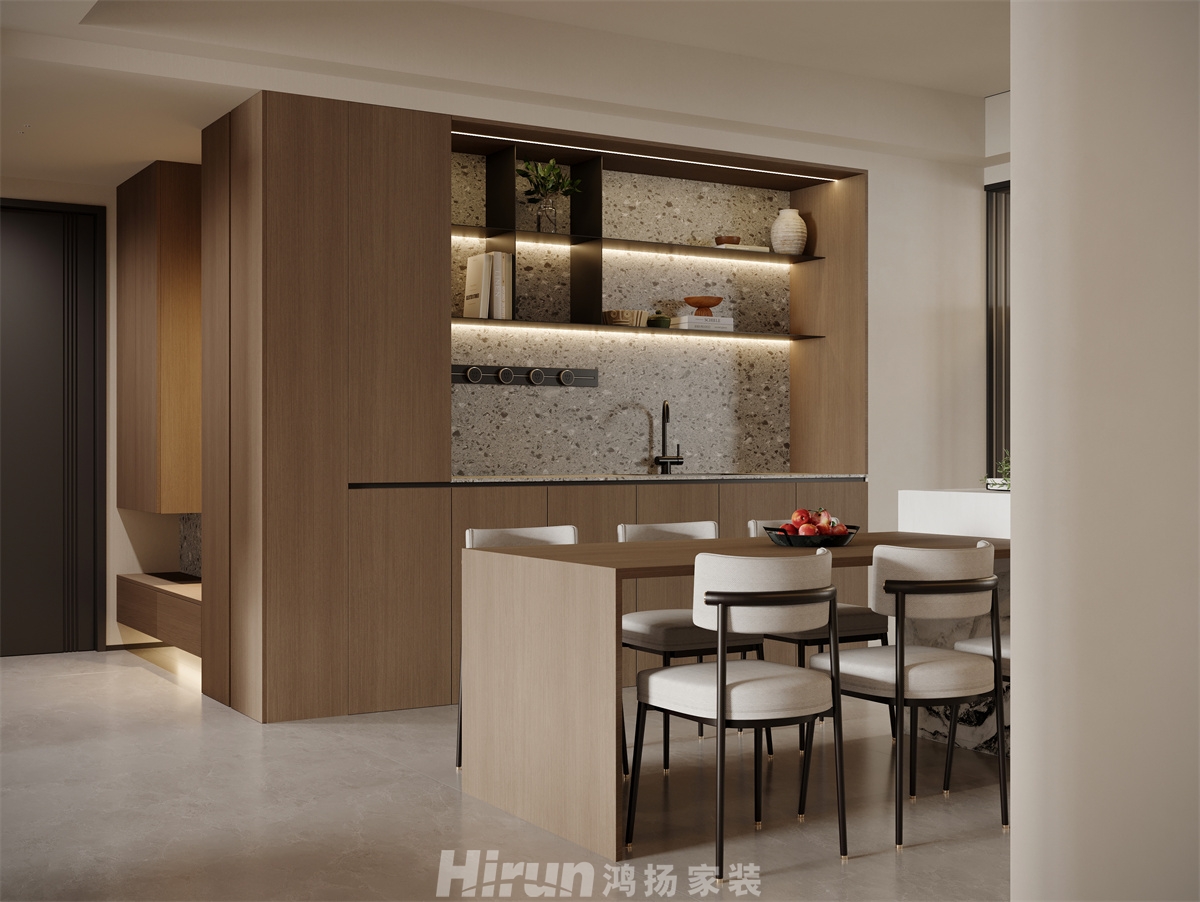 中聯(lián)啟呈花園220㎡復(fù)合寫意大平層 裝修案例效果圖-2